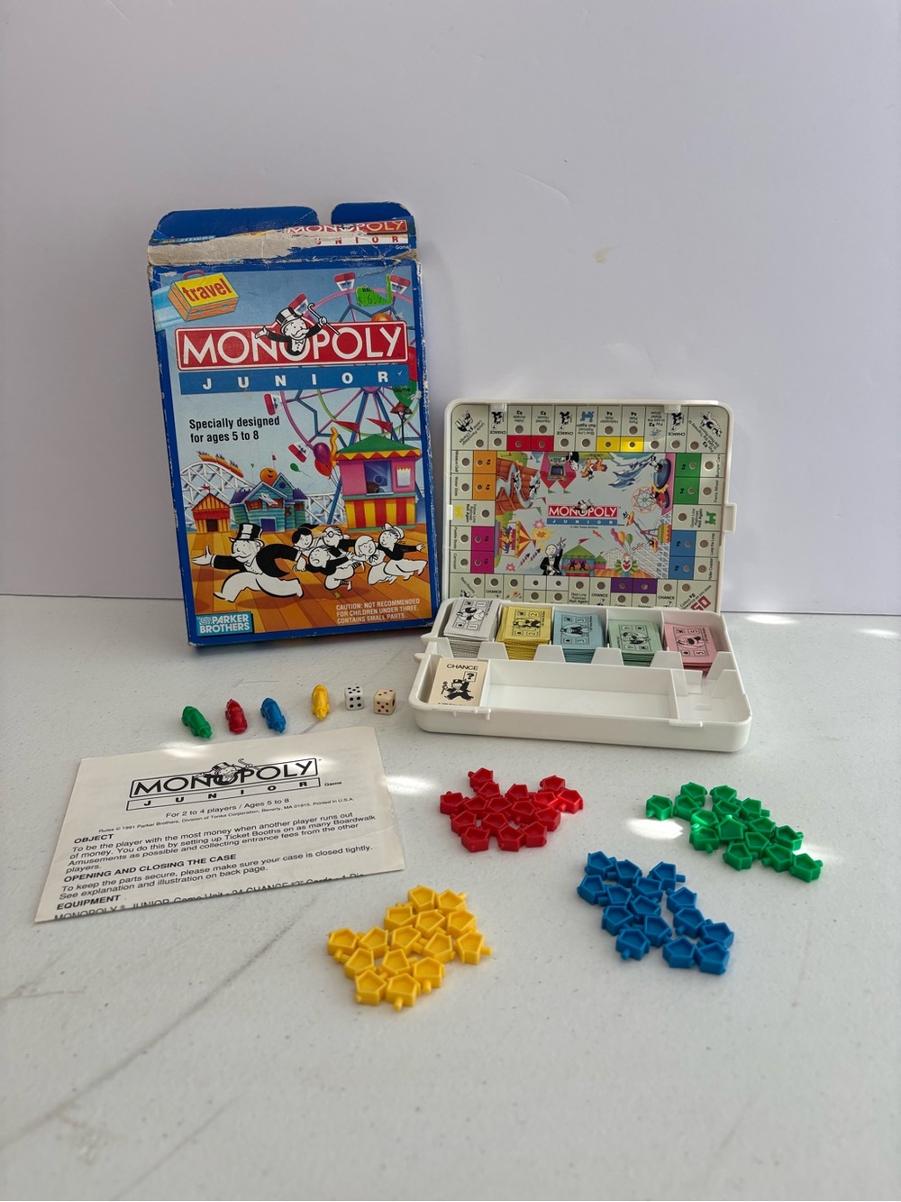 Parker Brothers 1991 Travel Monopoly Junior